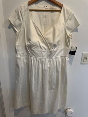 Liz Claiborne white Short Sleeve Midi Dress